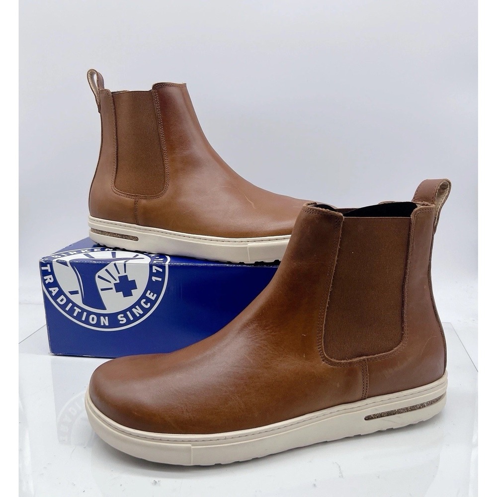 Birkenstock Men's Bend Chelsea Boots Pull On Brown Leather Size US 12 EU 45